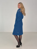 Idunn Duffel coat blåpetrol ull